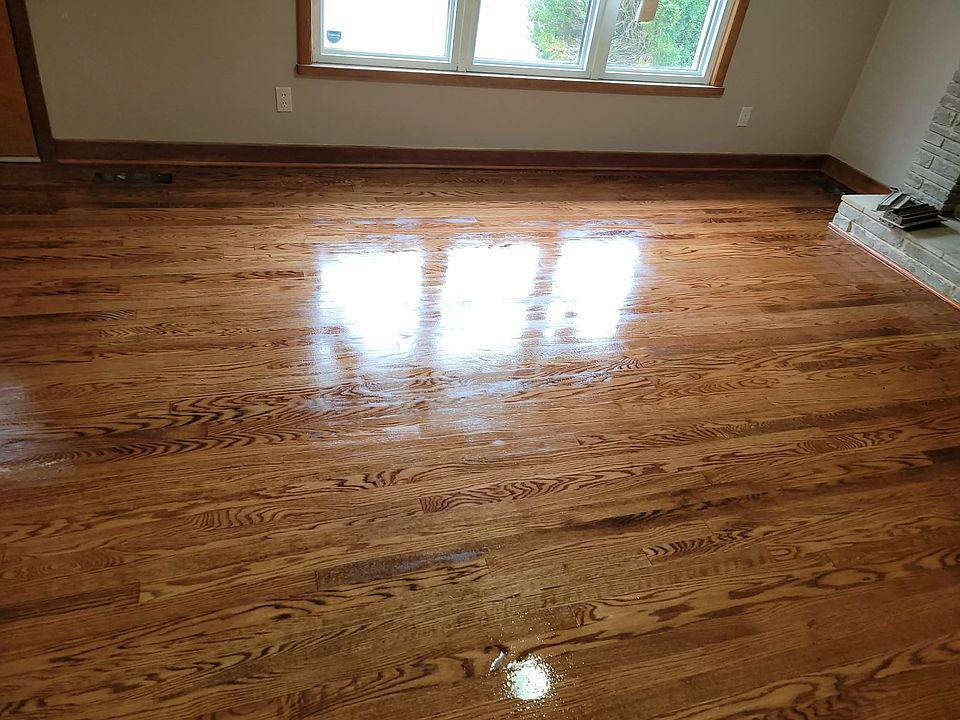 Newly refinished hardwood floors.