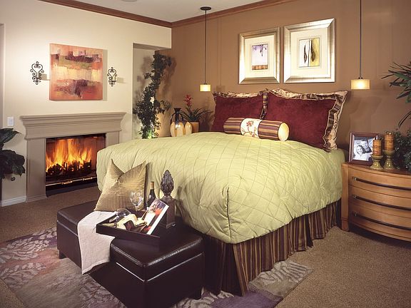 master bedroom of model home