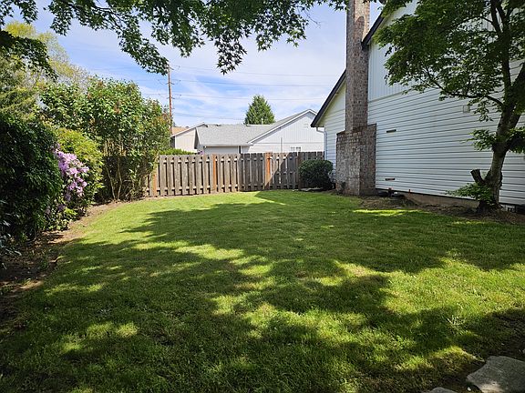 fenced back/side yard