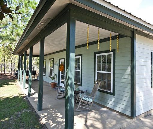 Porch with lake views
