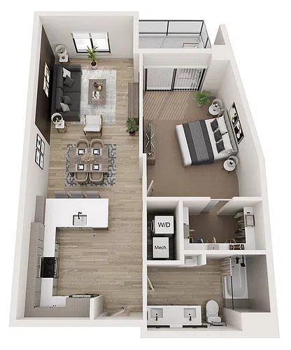 Floor plan 1X1 A6
