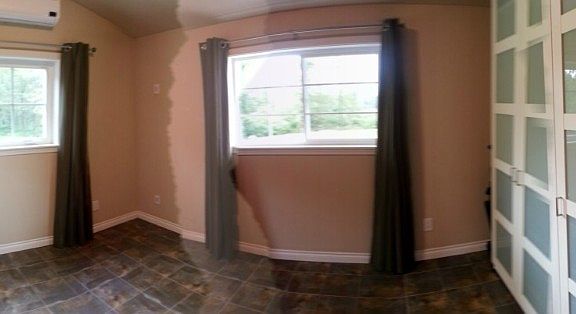 Bedroom in panorama view