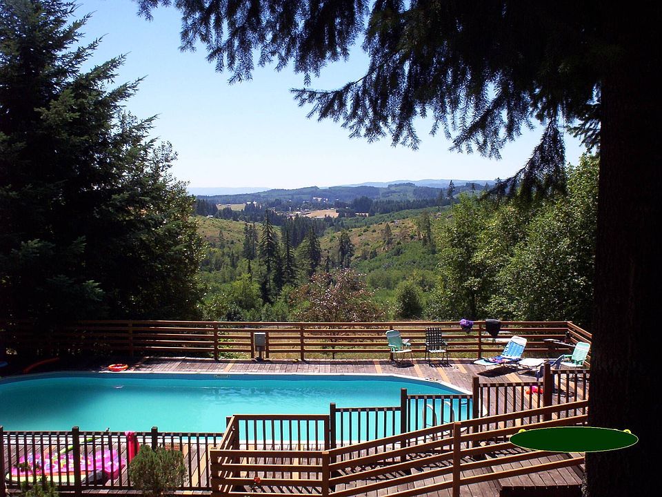 From front of house looking at pool