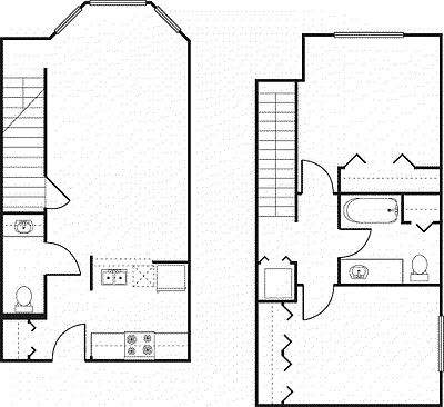 Floor plan 2 Bedroom TH -997