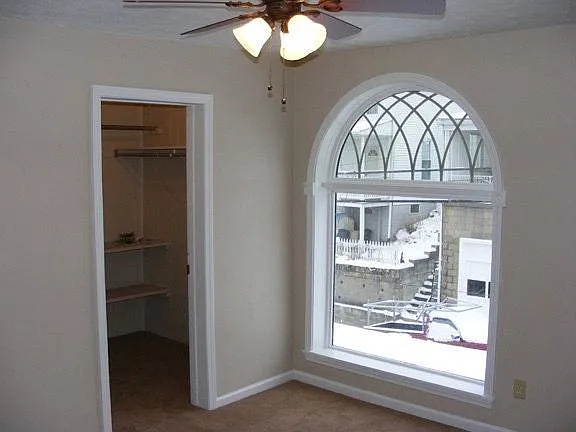 Master bedroom with walk in closet