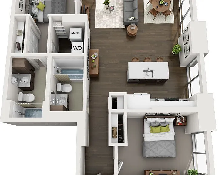 2x2 A floor plan Dianne