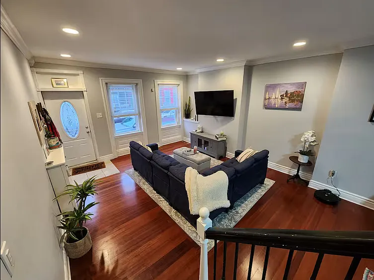 Furnished Living room. View from Stairs
