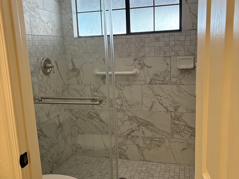 Primary bathroom with walk-in shower