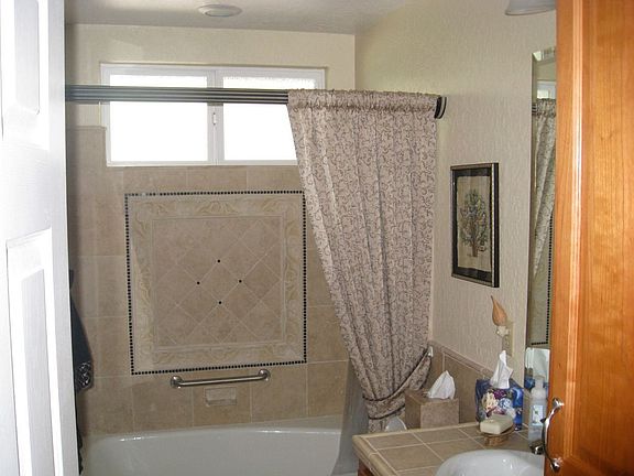One of two remodeled baths