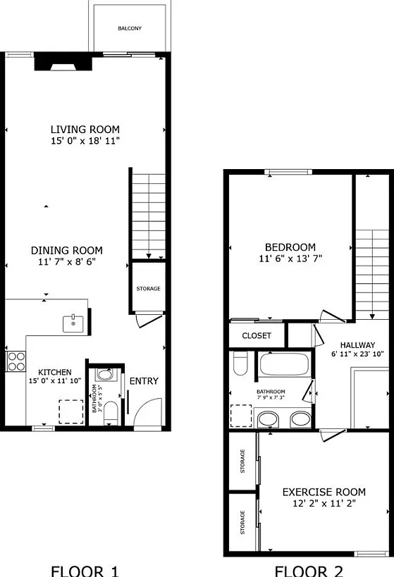 2 bed, 1.5 bath, 1060 sqft, $2,600 — Photo 2