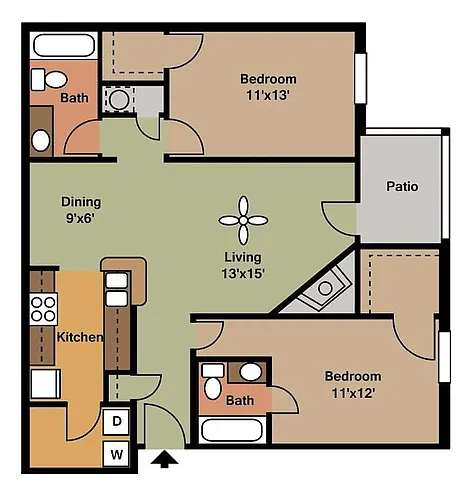 Floor plan Two Bedroom