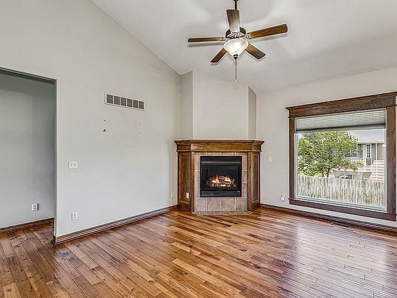 Living room with fireplace