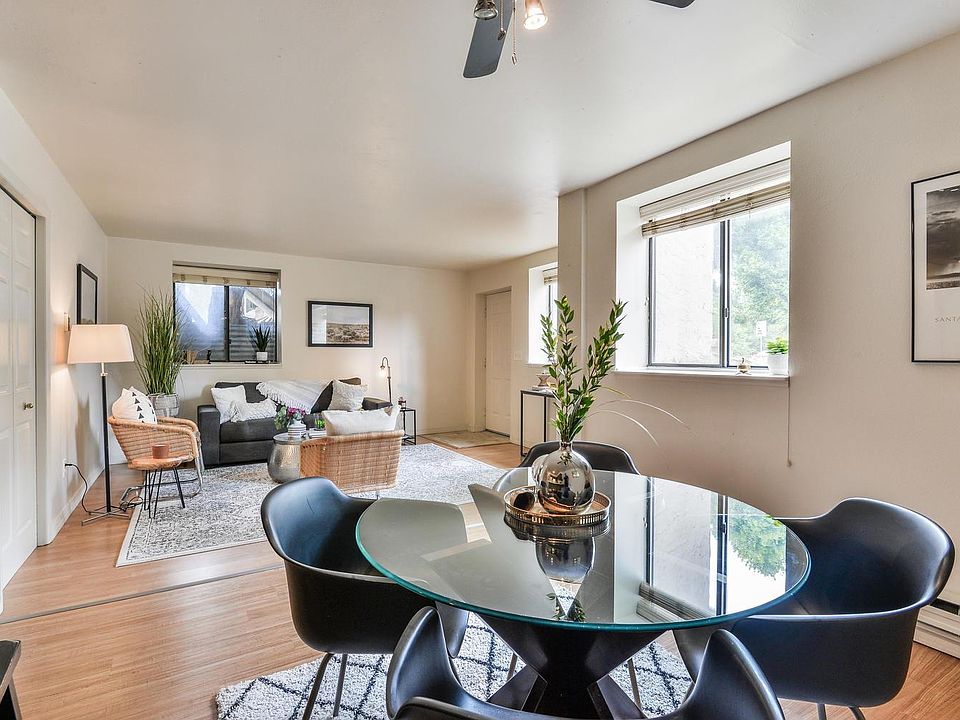 Open floorplan for living, dining, and kitchen