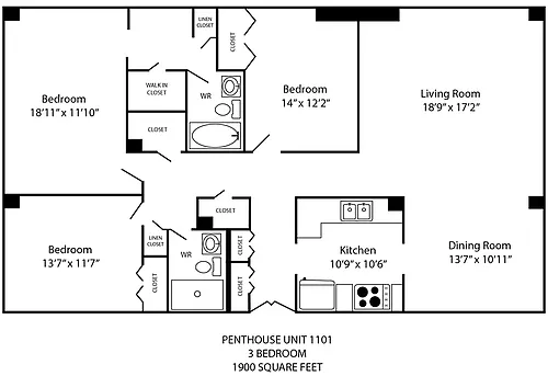 Floor plan 3 Bedroom