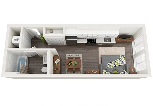 Floor plan Studio B - MFTE (income restrictions apply)