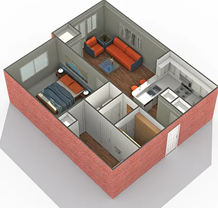 Calhoun | 1-Bedroom Floorplan Calhoun | 1-Bedroom Floorplan