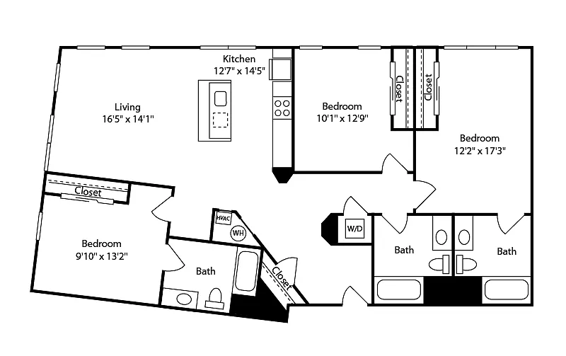 Floor plan 3 Bed/3 Bath-C8