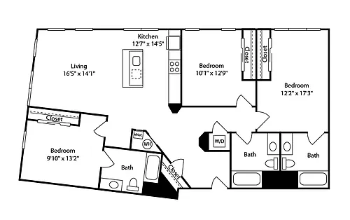 Floor plan 3 Bed/3 Bath-C8