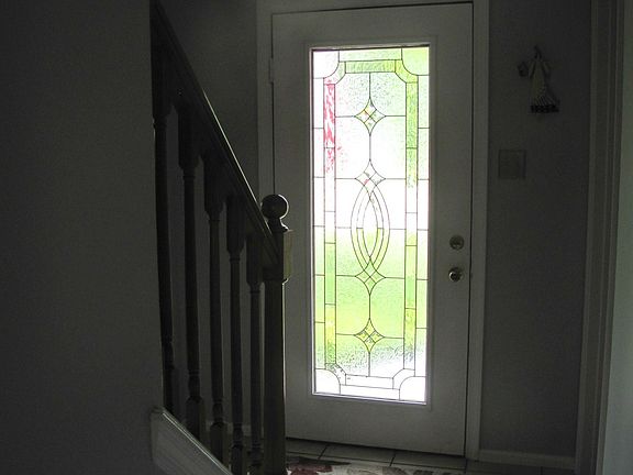 Stainted glass front door...