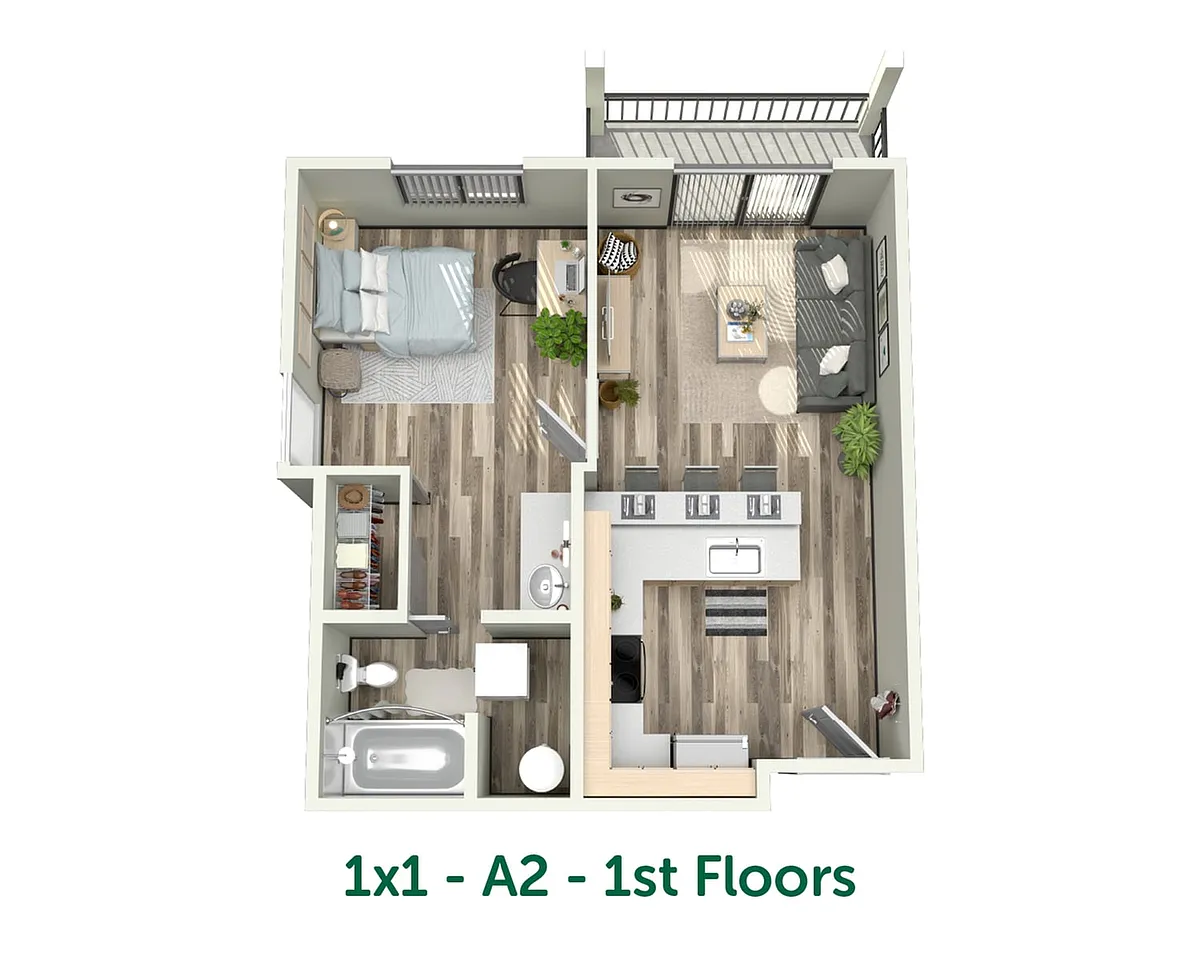 Floor plan 1X1 A2