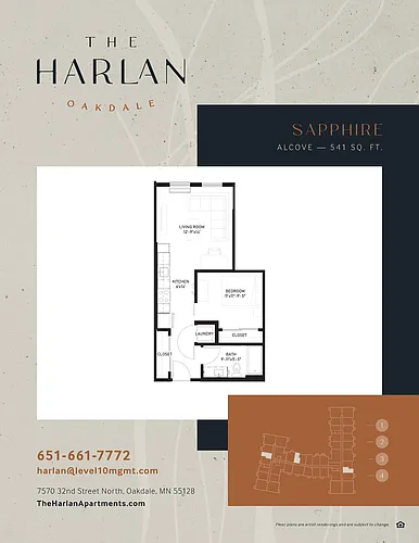 Floor plan Sapphire | Alcove