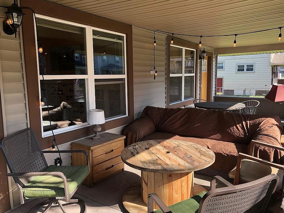 Catch the sunset rays on the front porch.