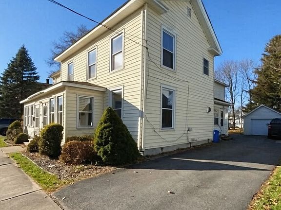 Driveway with detached garage