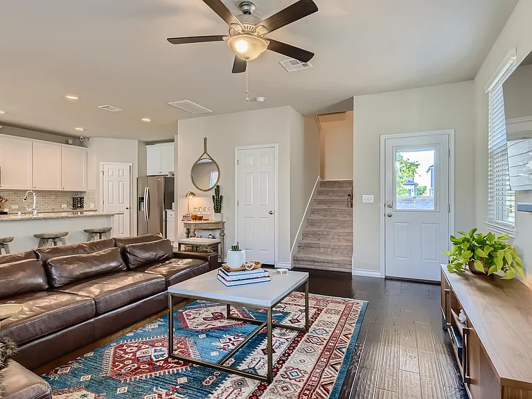 Spacious and well-lit open floor plan living space