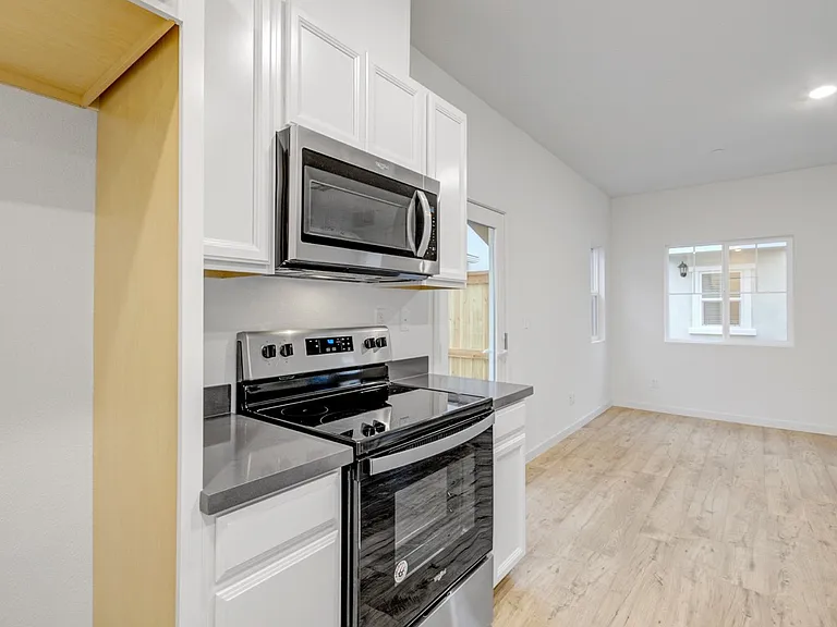 range hood and refrigerator section
picture taken before refrigerator is kept