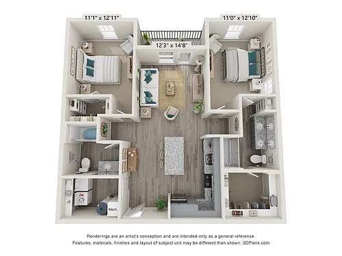 Floor plan B1C