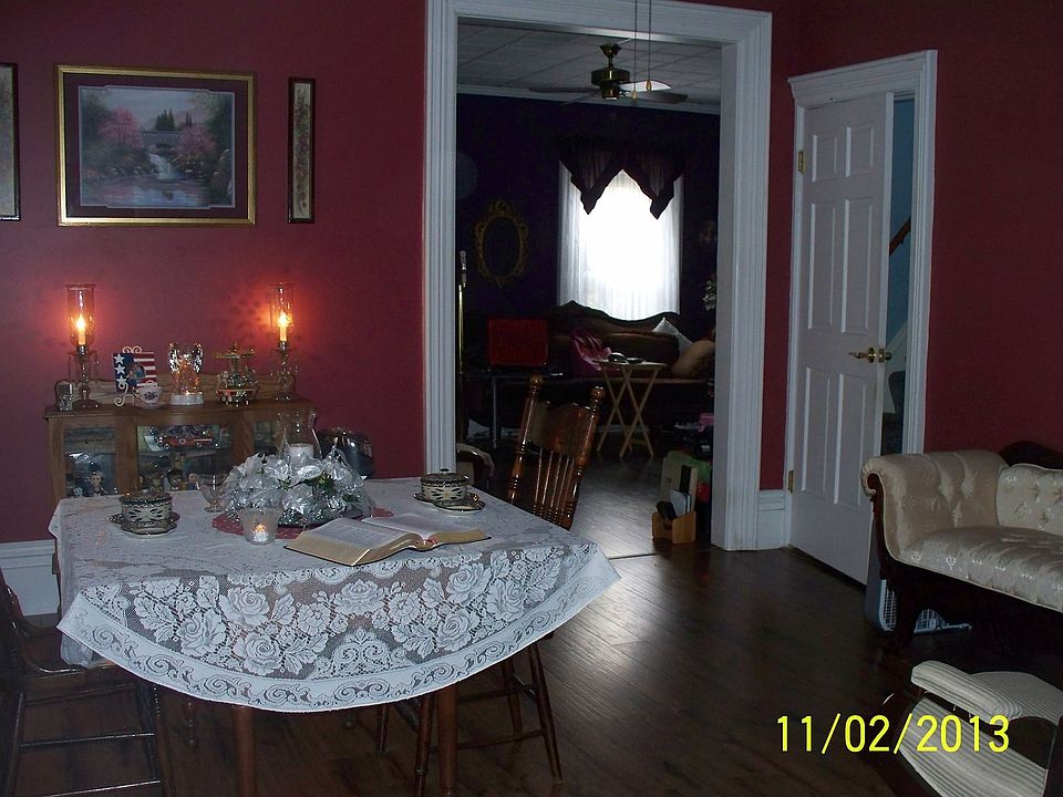 Wood floors in dining room