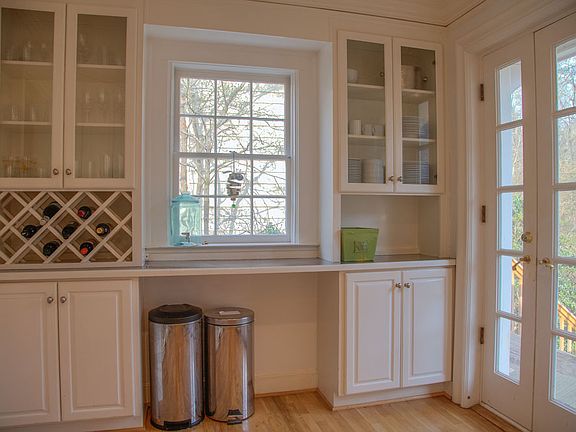 Beautiful butler's pantry with wine rack