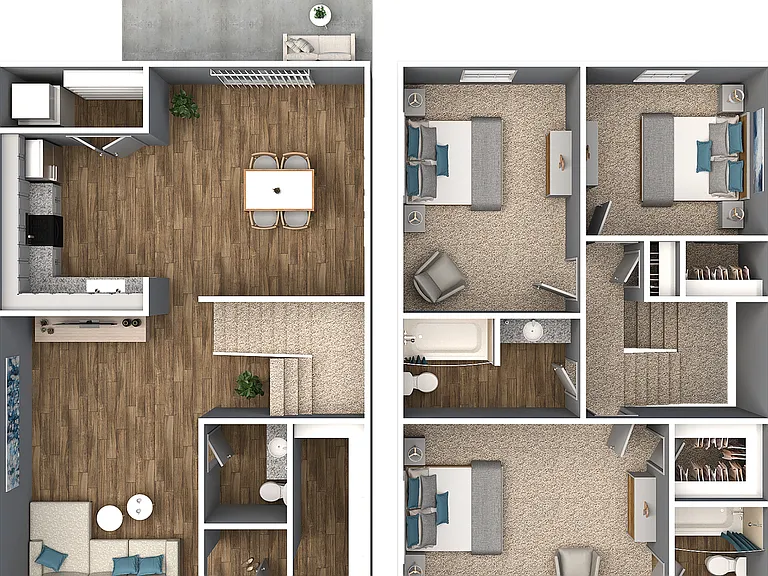 Three Bedroom 2.5 Bath Townhome Three Bedroom 2.5 Bath Townhome