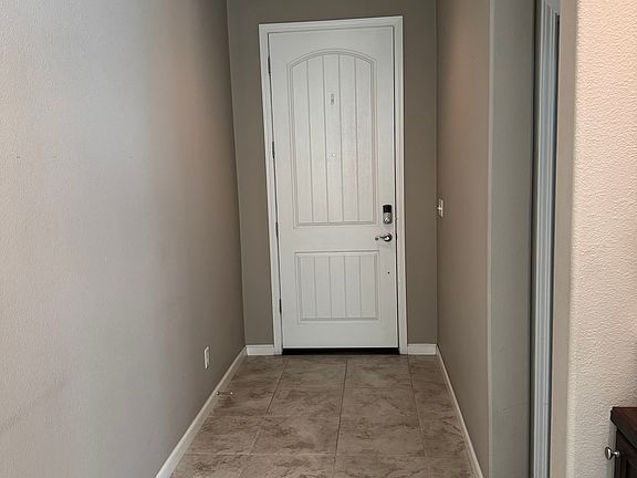 Front door into the entryway