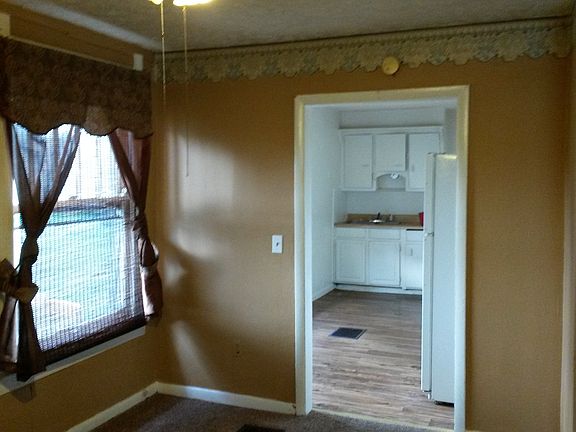 View of kitchen from living room