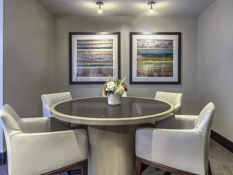 Designated conference table for impromptu meetings