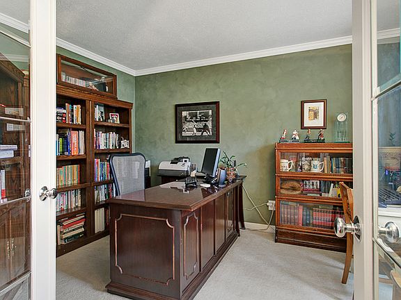 den with lead glass doors
