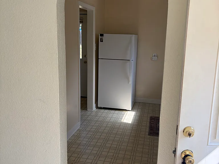 Living room into the kitchen