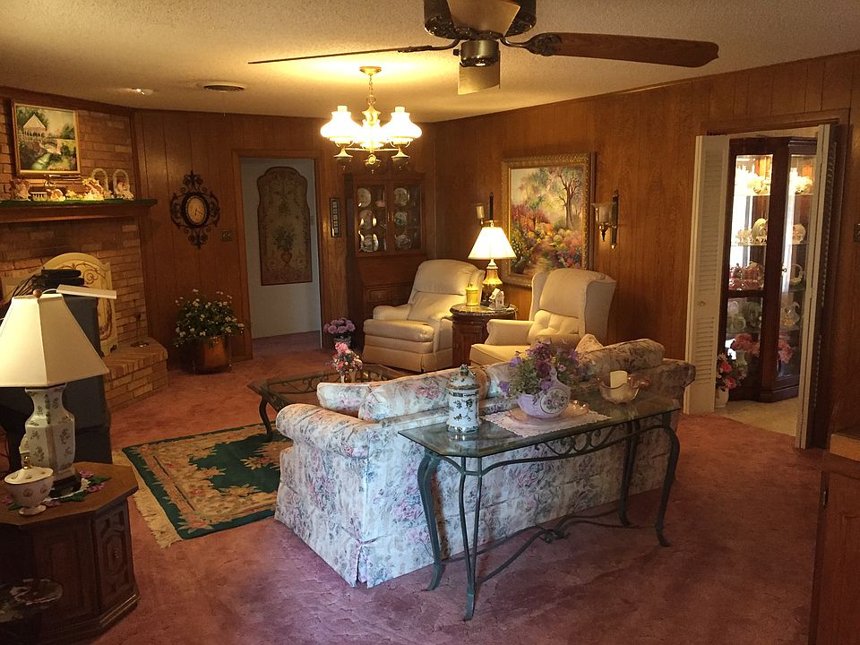 Living room with fireplace