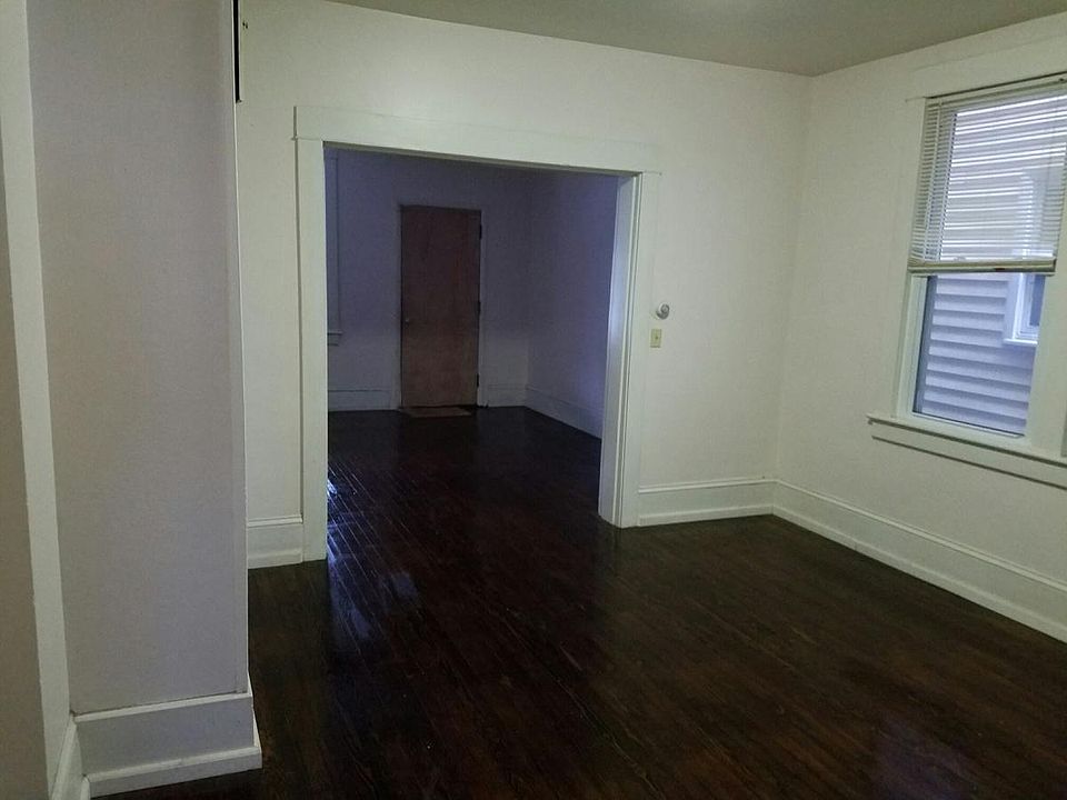 view from kitchen into dining & living room.