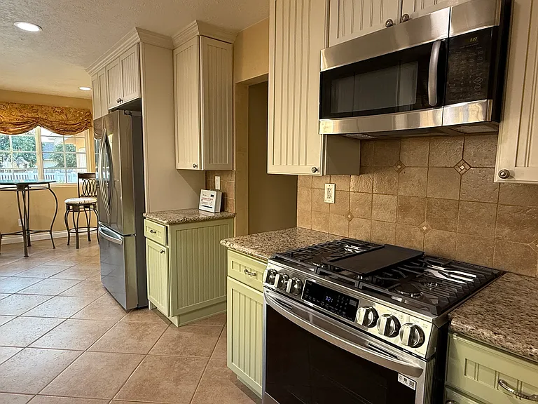 updated kitchen with new appliances