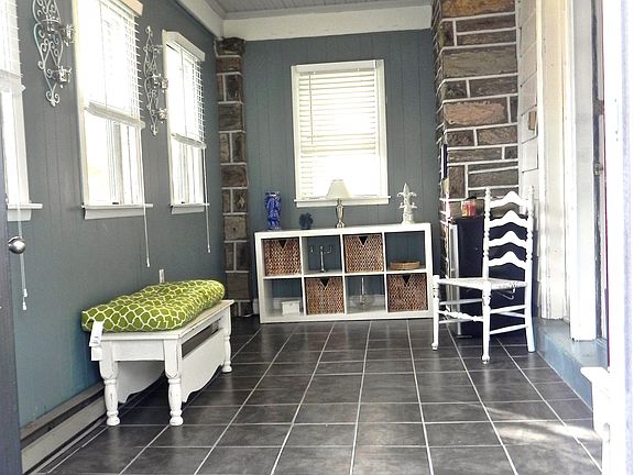 Finished enclosed porch