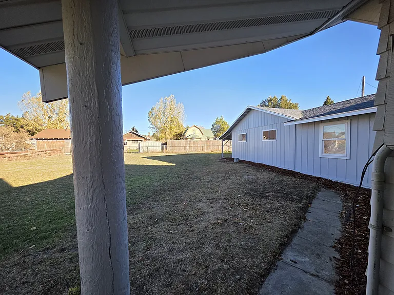 Back Yard - garage and extra living space