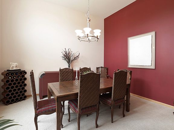 Spacious Dining Room Easily Seats 10 with Room for Large Hutch or Buffet Cabinet