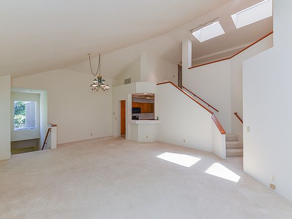 Natural lights with stair up to loft