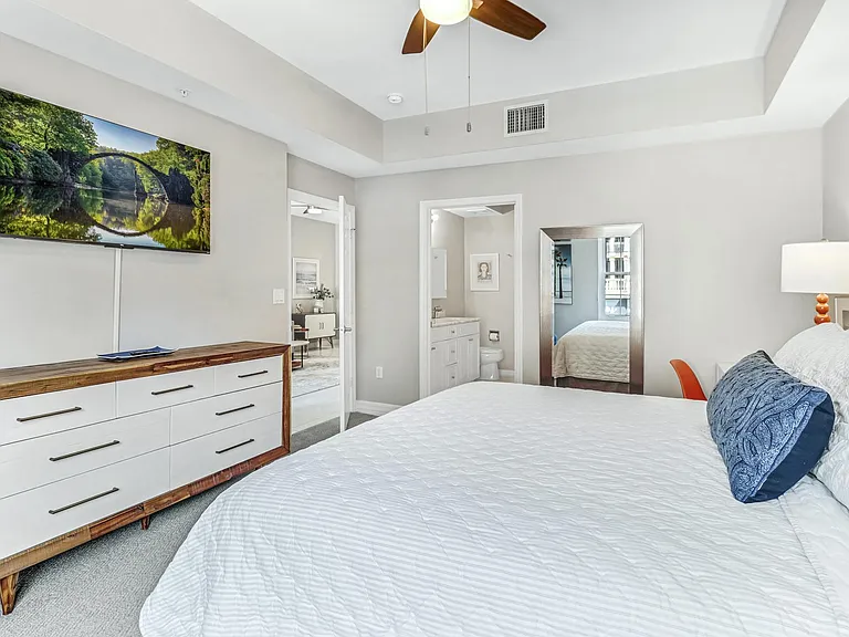 Primary suite with Roku tv