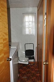 The laundry room is located on the main floor.  It is just off the utility room.  There are two spacious closets.  The washer and dryer will also be staying with the home.