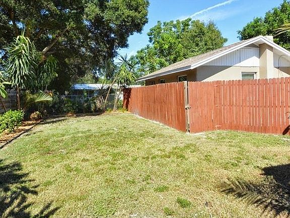 Fenced in back yard
