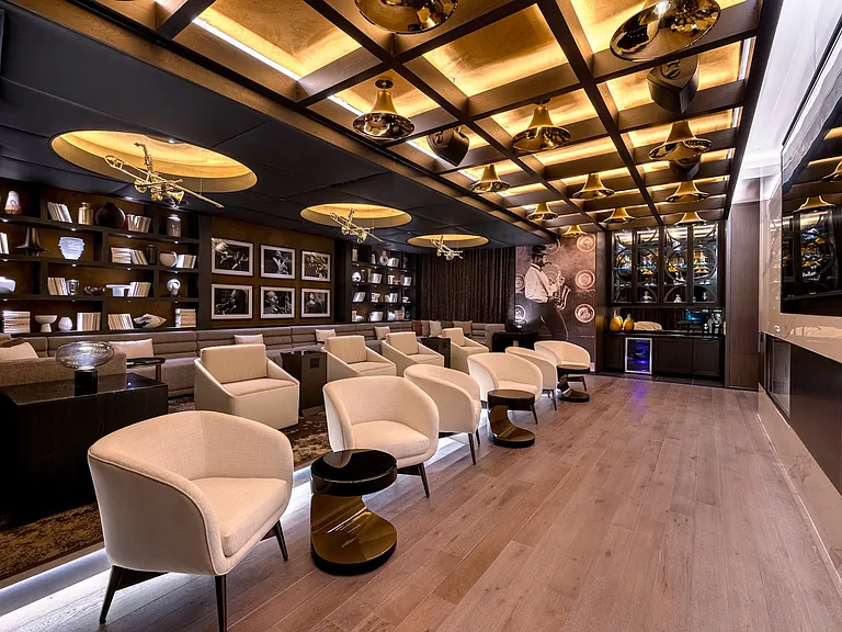 The State-of-the-art Theater Room at Three Light Luxury Apartments