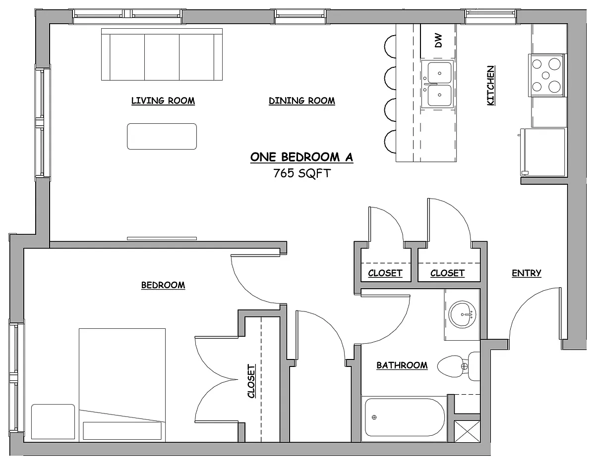 Floor plan 1 Bedroom